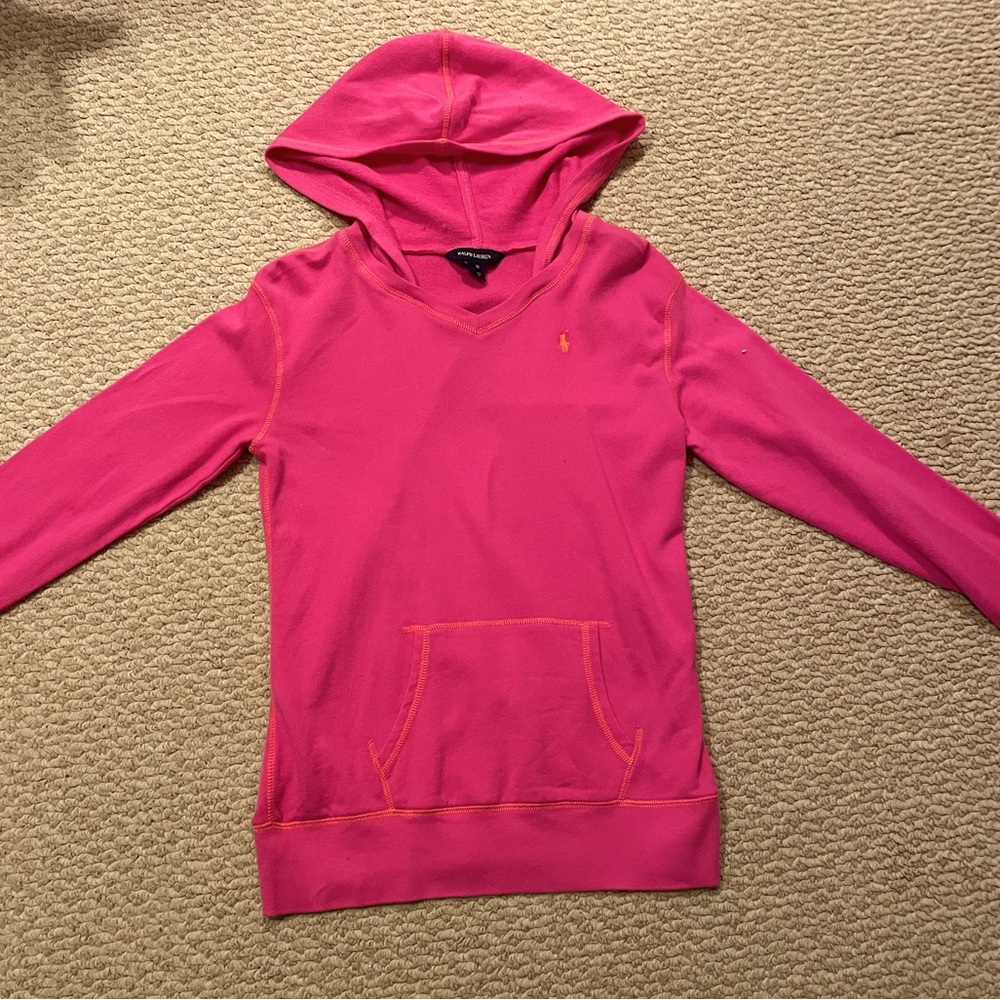 Ralph Lauren Girls Pink Lightweight Hoodie💗